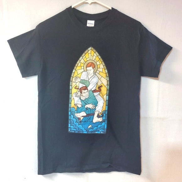 Gildan Other - Holy  Choke Stained Glass Black Shirt Mens Size Small Graphic